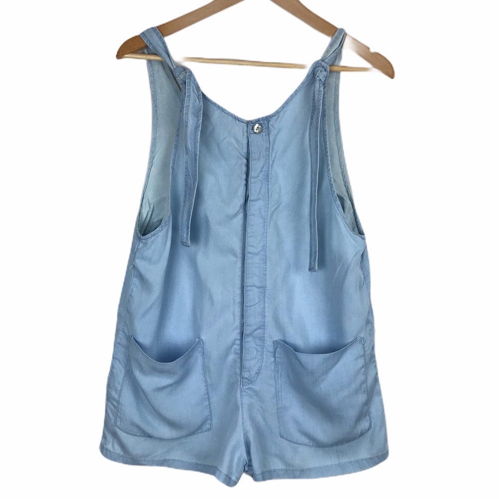 Zara Chambray Denim Romper size Small